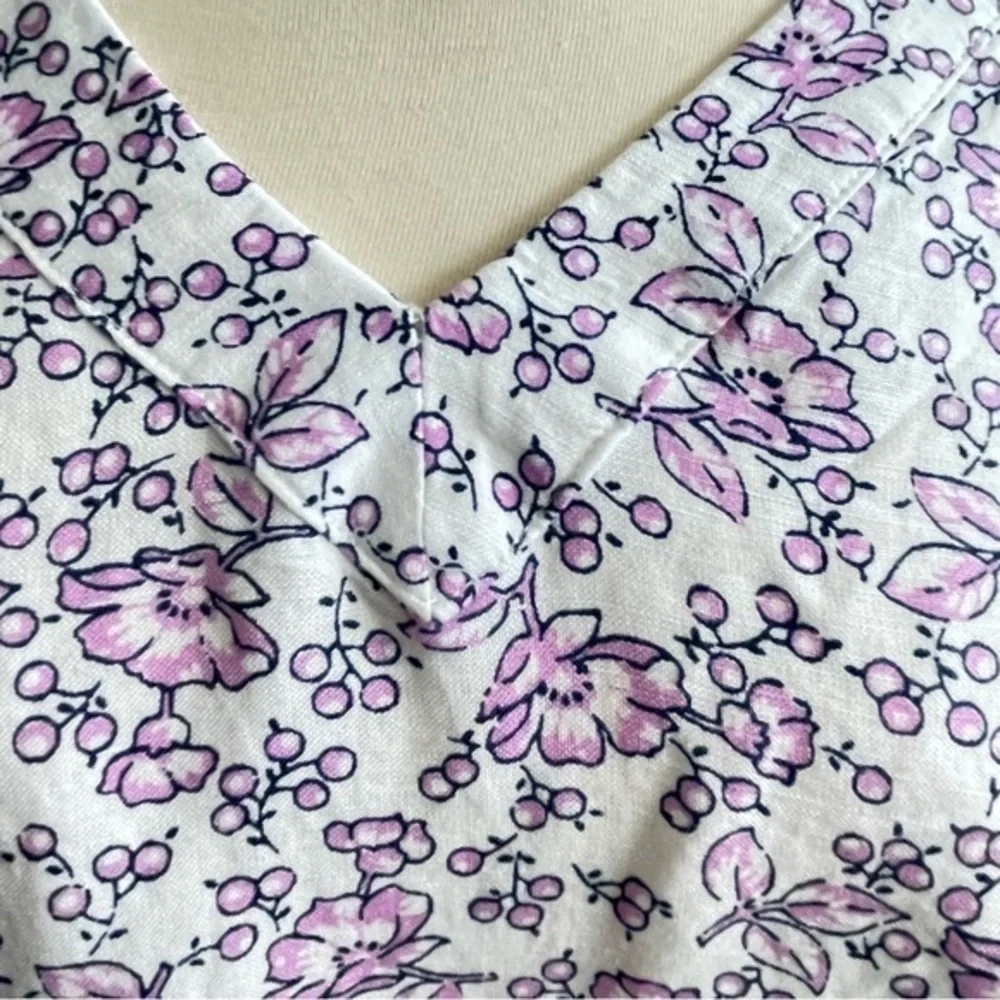 $15 SALE Loft NWT Petite Floral Flounce Dress Sleeveless Dress Pastel Spring - Picture 5 of 10